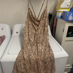NWT Caramel Morgan Co Sequin Night Dress